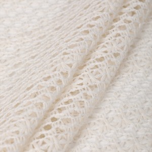 New Arrival Soft Polyester katun polos Dicelup Warp Knitting Carpe Jacquard Fabric untuk wraps