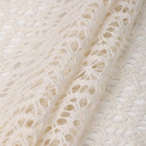 အမျိုးသမီးဖက်ရှင်အတွက် 85% polyester 15% ချည် warp knitting jacquard ဒီဇိုင်းအသစ်