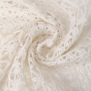 Hollow-carved floral tsim 85% polyester 15% paj rwb 200gsm warp knitting jacquard