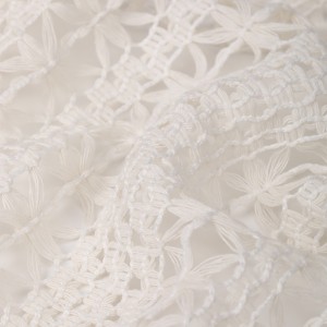Deseño floral tallado oco 85 % poliéster 15 % algodón 200 g/m² jacquard de punto urdido