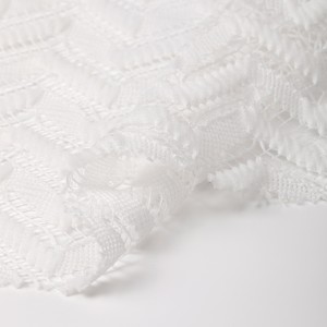 Shaoxing Textiel Effen Geverfd 100% Polyester Warp mesh jacquard Breiwerk Voor jurken
