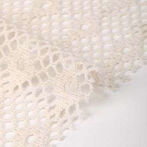 polyester ຝ້າຍ knitted fabric ມີແຂບ hook ສໍາລັບ dress ຂອງແມ່ຍິງ