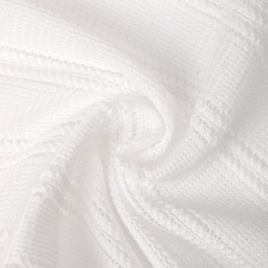 හොඳම විකුණුම් හුස්ම ගත හැකි 100% Polyester Warp Knit Jacquard Mesh Fabric in 150gsm