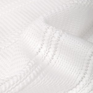 Labing maayo nga Sales Breathable 100% Polyester Warp Knit Jacquard Mesh Fabric sa 150gsm