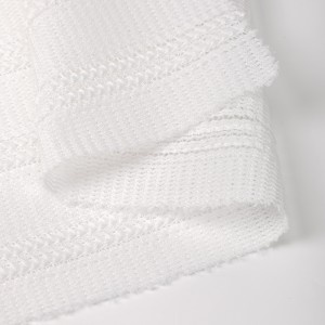L-aħjar Bejgħ li jieħu nifs minnu 100% Polyester Warp Knit Jacquard Mesh Fabric f'150gsm