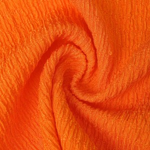 Solid Dyed 97% Polyester 3% Spandex Warp Crepe Fabric Niniting Para sa Damit ng Sanggol