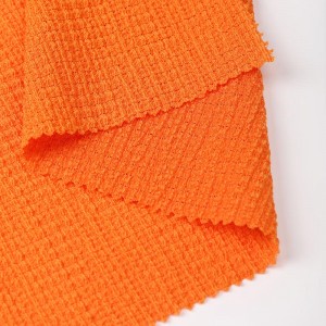 Добар квалитет со двослојна бразда од полиестерска спандекс газа креп ткаенина за маички ќебе облека од дрес