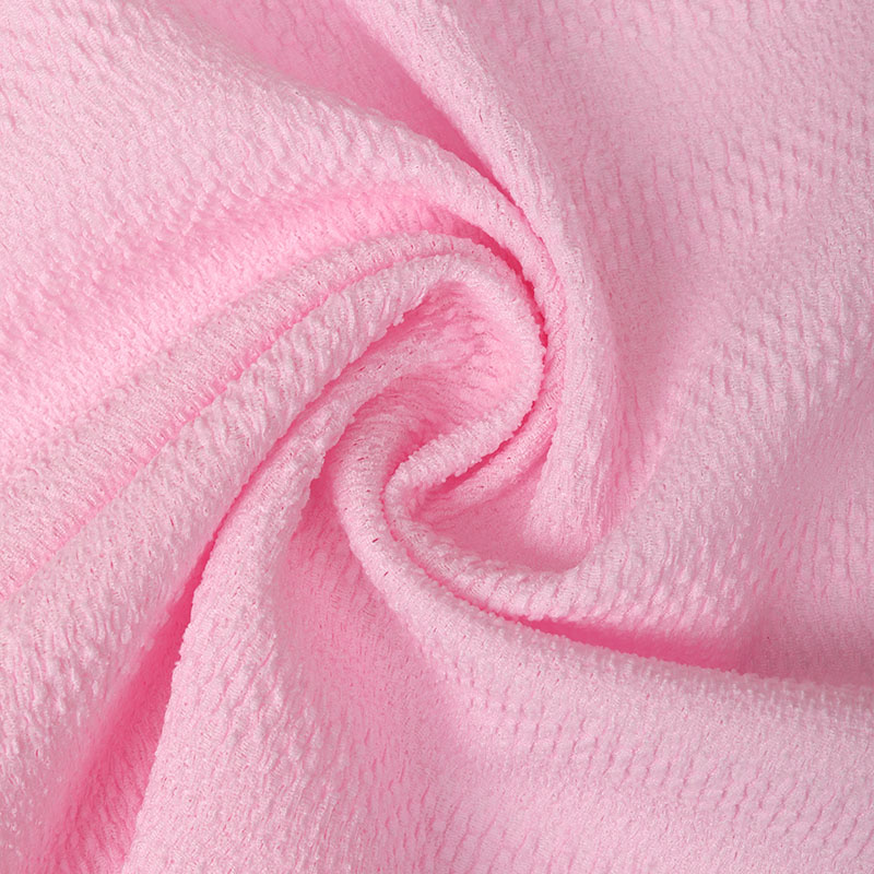 DTY polyester spandex warp knitting jacquard stretch bubble crepe fabric jersey fabric
