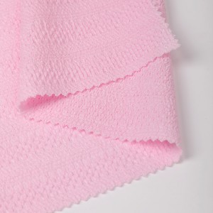 DTY polyester spandex warp knitting jacquard stretch gelembung kain krep kain jersey