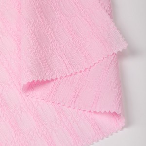 Forår/sommer nye produkter Bubble crepe Jacquard strik plisseret stof dametøj