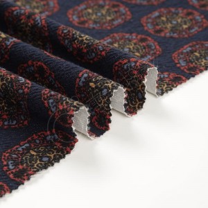 270GSM Cotton Polyester Crepe Knitting Jacquard na May Screen Print