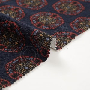 Jacquard de tricot de crêpe de polyester du coton 270GSM avec la copie d'écran