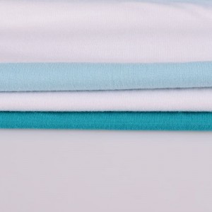 कॅज्युअल टी शर्ट कापड फॅब्रिकसाठी 100% सुती विणलेले फॅब्रिक 32s यार्न डाईड स्ट्रीप फॅब्रिक जर्सी