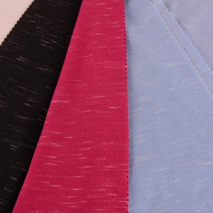 90% Polyester 10% Rayon 130gsm Tr Strikket segment almindeligt stof til sportstøj T-shirt Forår Sommer Strik Sports Jersey stof