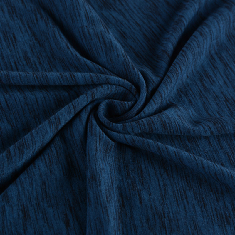 Segmen Kualitas Tinggi Dicelup Kering Fit Polyester Rayon Spandex Knit Single Jersey Fabric Untuk Kaos Olahraga