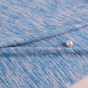 Текстурирана нова евтина разтеглива катионна единична 5% спандекс 95% полиестер Джърси вътък плетена тъкан Спорт на открито Бързосъхнеща дишаща