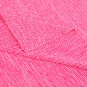 220gsm Cationic Melange Jersey Single Knit 4 Way Polyester Elastane Fabric Bakeng sa Liaparo tsa Lipapali