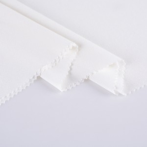 Tecido crepé de musgo branco como a neve de 190 g/m2 preparado para imprimir