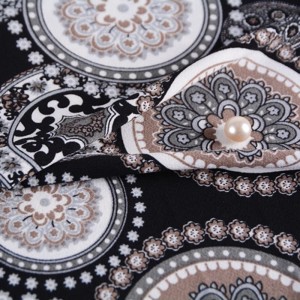 Útkem pletený čtyřsměrný strečový mechový krepový potisk Pletací tkanina pro dámské módní oděvy