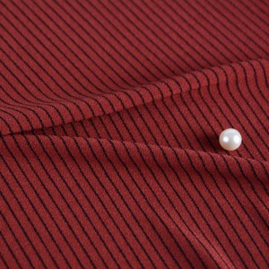 I-250gsm Stripe Moss Crepe Fabric 95% Polyester 5% Spandex Yengubo Yemfashini Yabesifazane