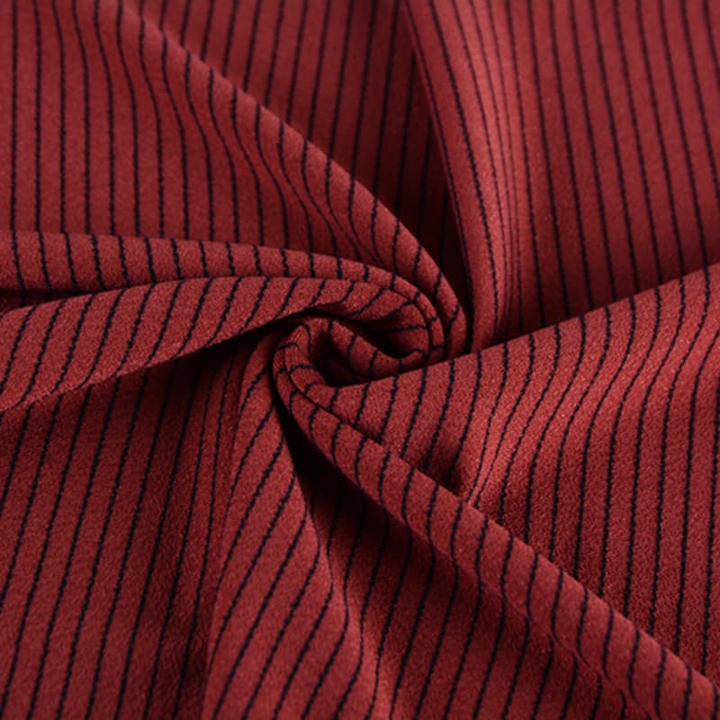250gsm Stripe Moss Crepe Fabric XCV% Polyester 5% Spandex Pro Women Fashion Dress