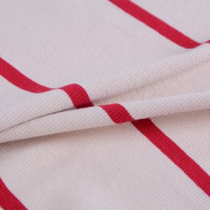 ເສັ້ນດ້າຍຍ້ອມຜ້າ 300gsm Cotton Spandex 2×2 Knit Rib Cuff Fabric for Garment Sleeve