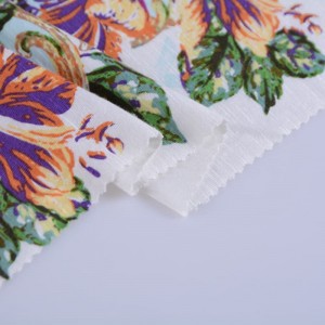 180gsm 94% Rayon 6% Spandex Breathable Slub Printing Jersey Spandex Knit Fabrics mo nga kakahu kotiro