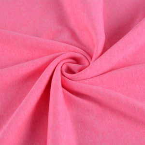 95% Polyester 5% Spandex Cationic Melange Jersey Fabric don kayan wasanni / Tufafi / iyo