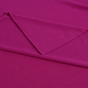 Shaoxing Textile 130gsm Polyester Rayon Stickad Single Jersey Tyg För T-shirt
