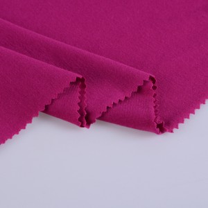 Shaoxing Textile 130gsm Polyester Rayon Knit Single Jersey Efni Fyrir T Shirt