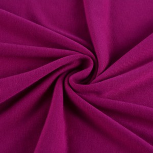 Tekstil Shaoxing 130gsm Polyester Rayon Rajut Kain Jersey Tunggal Untuk Kaos
