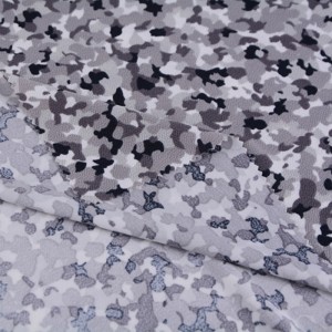 Xitoy ulgurji trikotaj mox krepi 95% polyester 5% spandeks kiyim uchun moslashtirilgan bosma mato