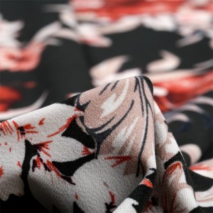 95% Polyester 5% Spandex Jersey Knit ITY พิมพ์ผ้าลายดอกไม้และสิ่งทอสำหรับเดรส