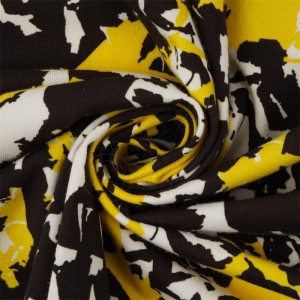 Super Soft Digital Printing 95% Cotton 5% Spandex Jersey Fabric Para sa Fashion Cloth 200gsm