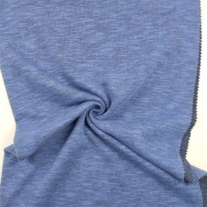 ແຟຊັ່ນ 280gsm 60% Cotton 40% Polyester Colored Cotton Fine Loop Slub Terry Knitted Clothing Fabric