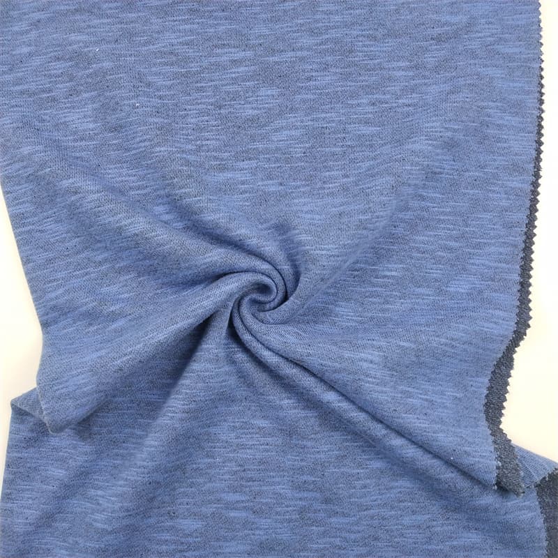 Fashion 280gsm 60% Cotton 40% Polyester Colored Cotton Fine Loop Slub Terry Knitted Clothing Fabric