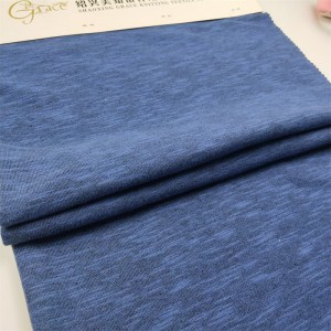 Fashion 280gsm 60% Cotton 40% Polyester Colored Cotton Fine Loop Slub Terry Knitted Clothing Fabric