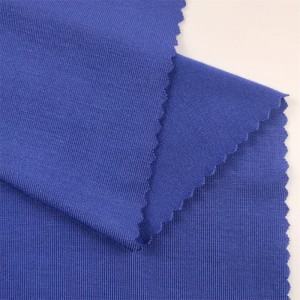 Taas nga kalidad nga Plain Dyed Rayon Spandex Siro Compact Spun Yarn Stretch Jersey Fabric