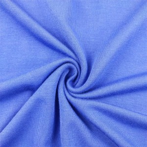 Højkvalitets almindelig farvet Rayon Spandex Siro Kompakt Spundet Garn Stretch Jersey Stof