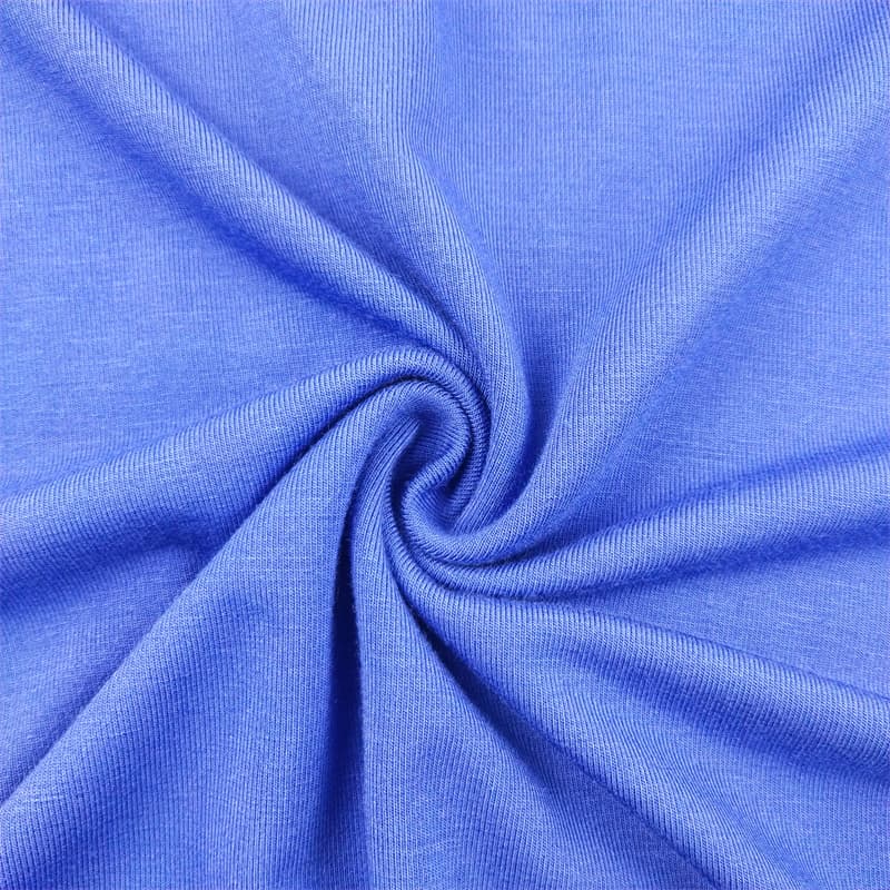 ຄຸນະພາບສູງ ຍ້ອມຜ້າ Rayon Spandex Siro Compact Spun Yarn Stretch Jersey Fabric