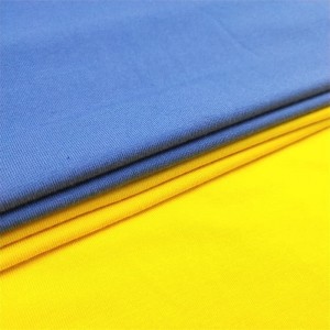Héich Qualitéit Einfach gefierft Rayon Spandex Siro Kompakt Spun Garn Stretch Jersey Stoff