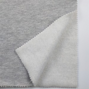 Kitajska tovarniška tkanina 60 % bombaž 40 % poliester keper CVC francoski frotirni material za puloverje s kapuco
