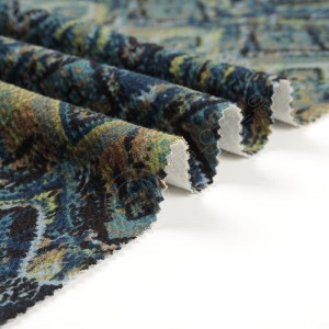 270GSM Cotton Polyester Crepe Knitting Interlock Jacquard ດ້ວຍການພິມຫນ້າຈໍ