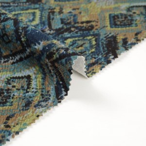 270GSM Cotton Polyester Crepe Knitting Interlock Jacquard Tare da Buga allo