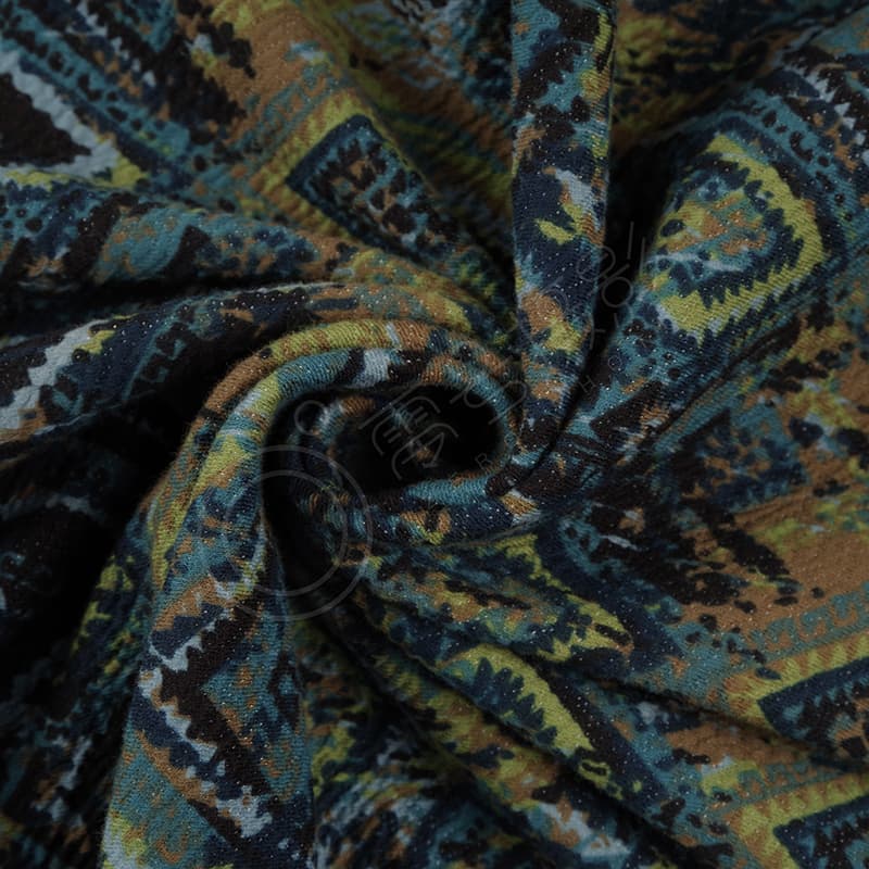 270GSM Cotton Polyester Crepe Knitting Interlock Jacquard Kanthi Print Screen