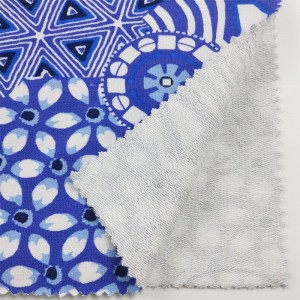 Custom Printed Rayon Spandex 270gsm Terry Fabric for Hoodies
