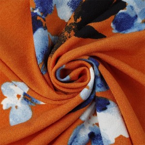 Moss Crepe Fabric Hot Sale 95% Polyester 5% Spandex Ji bo Cilên Moda Jinan