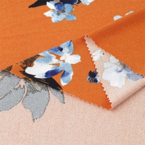 Moss Crepe Fabric Hot ire 95% Polyester 5% Spandex Maka Uwe Ejiji Ụmụ nwanyị