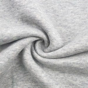 Melange Thick French Terry Hoodies Cloth Supplier Fabric 85% Cotton 15% Polyester French Terry Loop Fabric