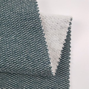 Hilo de la mejor calidad teñido 320gsm tejido de lana de algodón y poliéster grueso tejido de punto